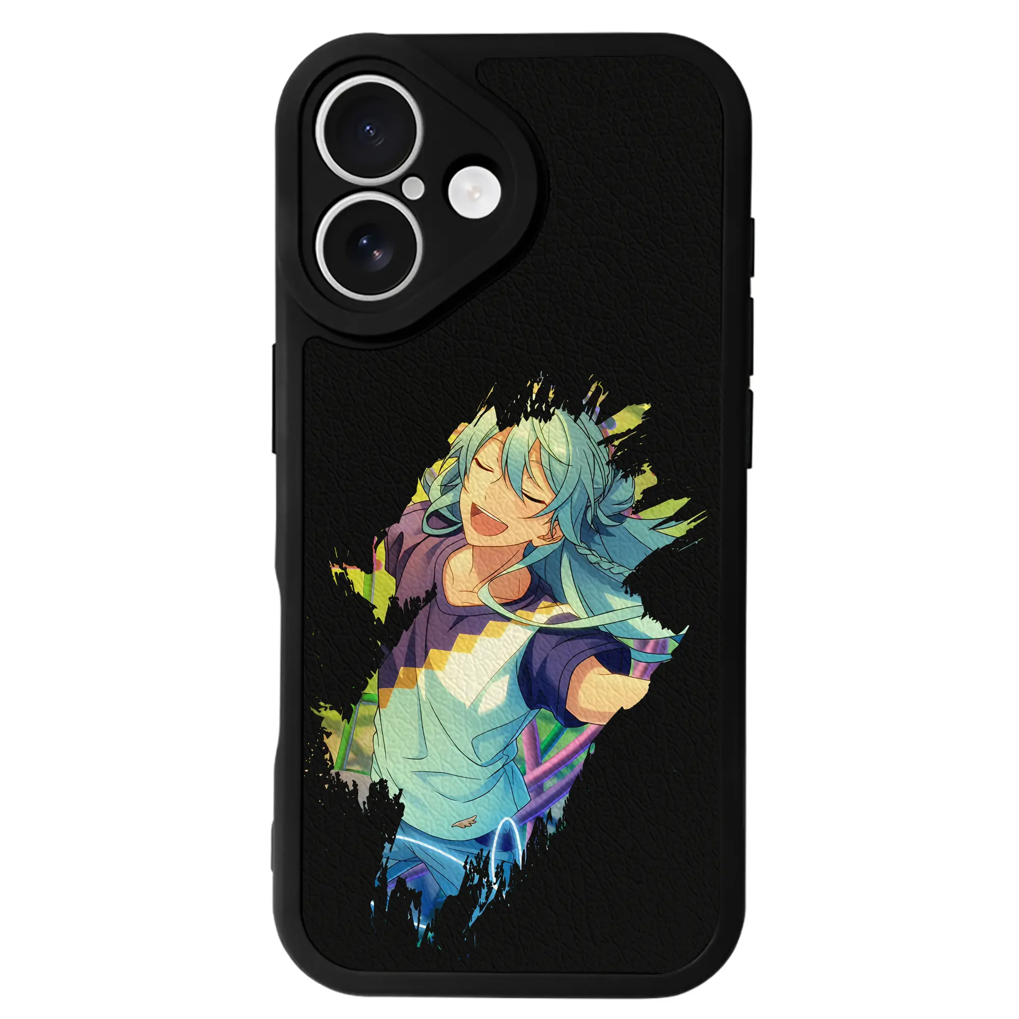 あんさん ぶる グッズ fine 日日樹渉 - IPhone 16シリーズ対応 ・ シリコンスマホケース ・ レザー調 ・ 高精度フィット ・ 耐衝撃 ・ ワイヤレス充電対応 ・ 精密カット